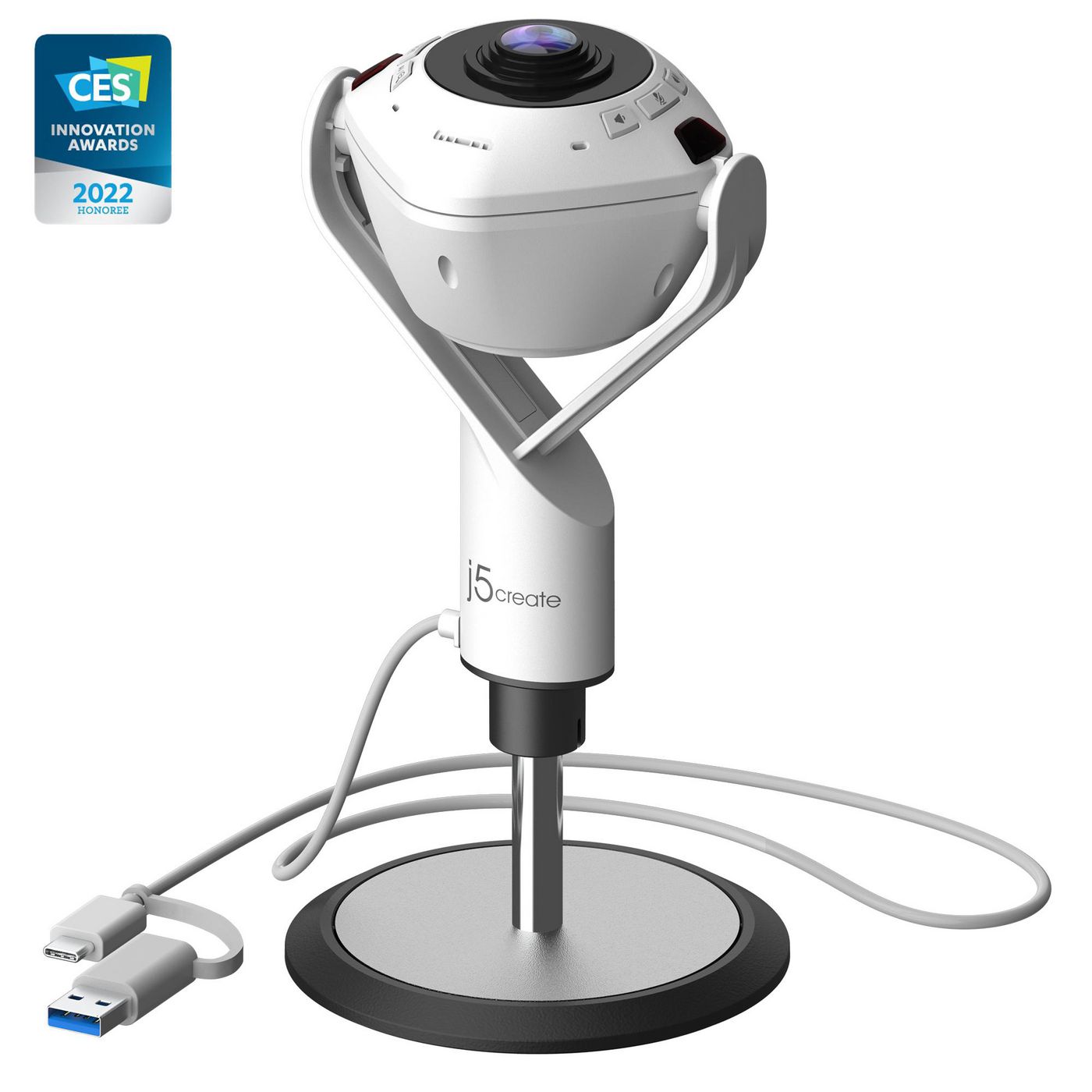 Jvu368 360° Ai-Powered Webcam 