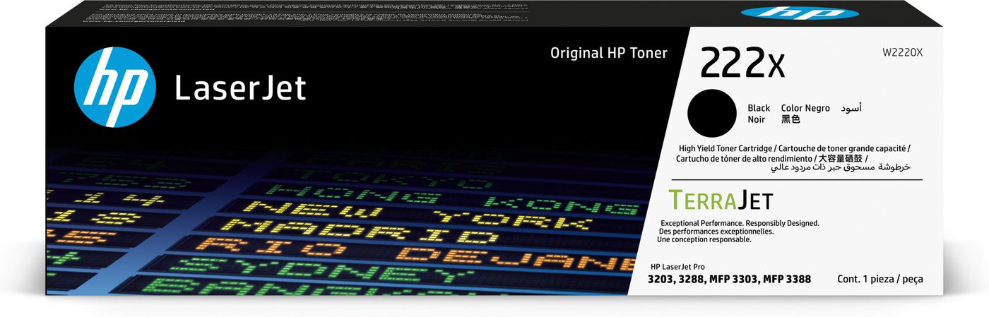 HP 222X BLK LASERJET TONER CARTRIDGE