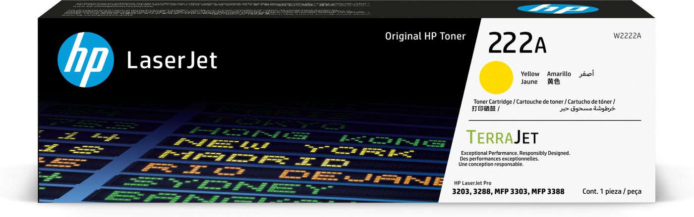 HP 222A YLW LASERJET TONER CARTRIDGE