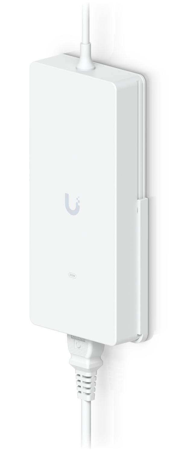An AC power adapter delivers 