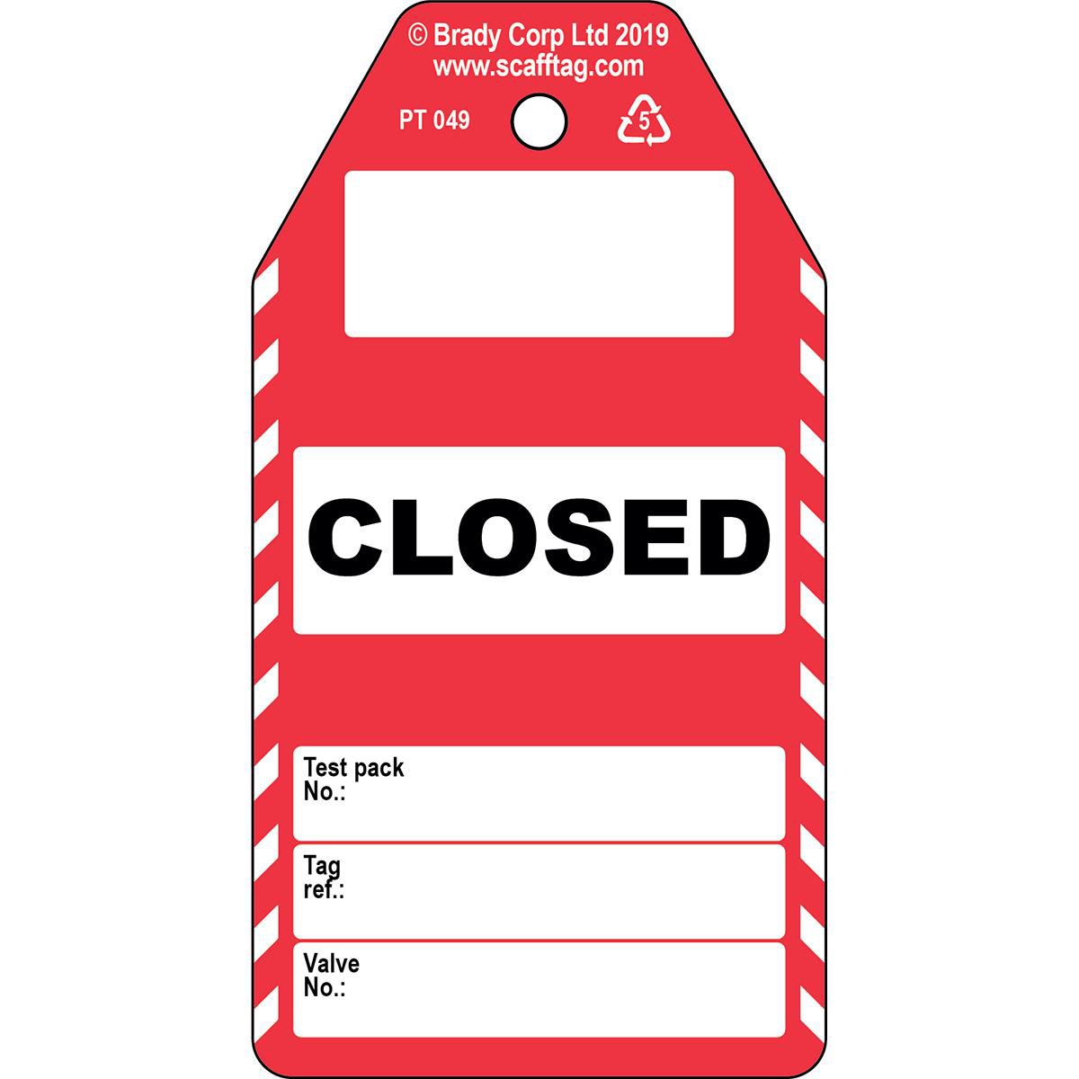 OPEN (valve) information tag