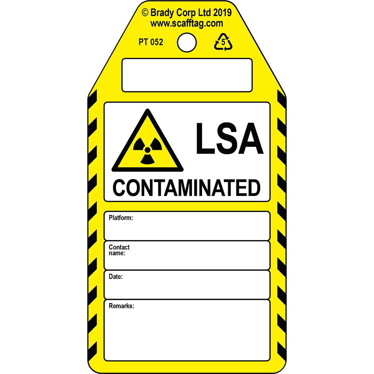 LSA Contaminated tag