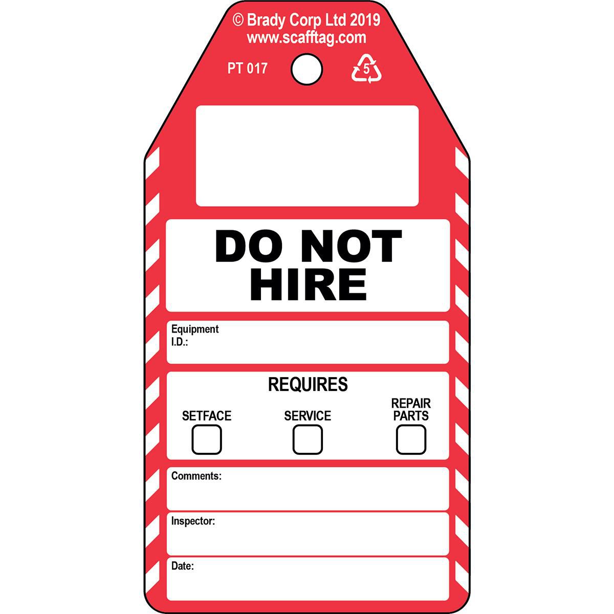 Do Not Hire tag