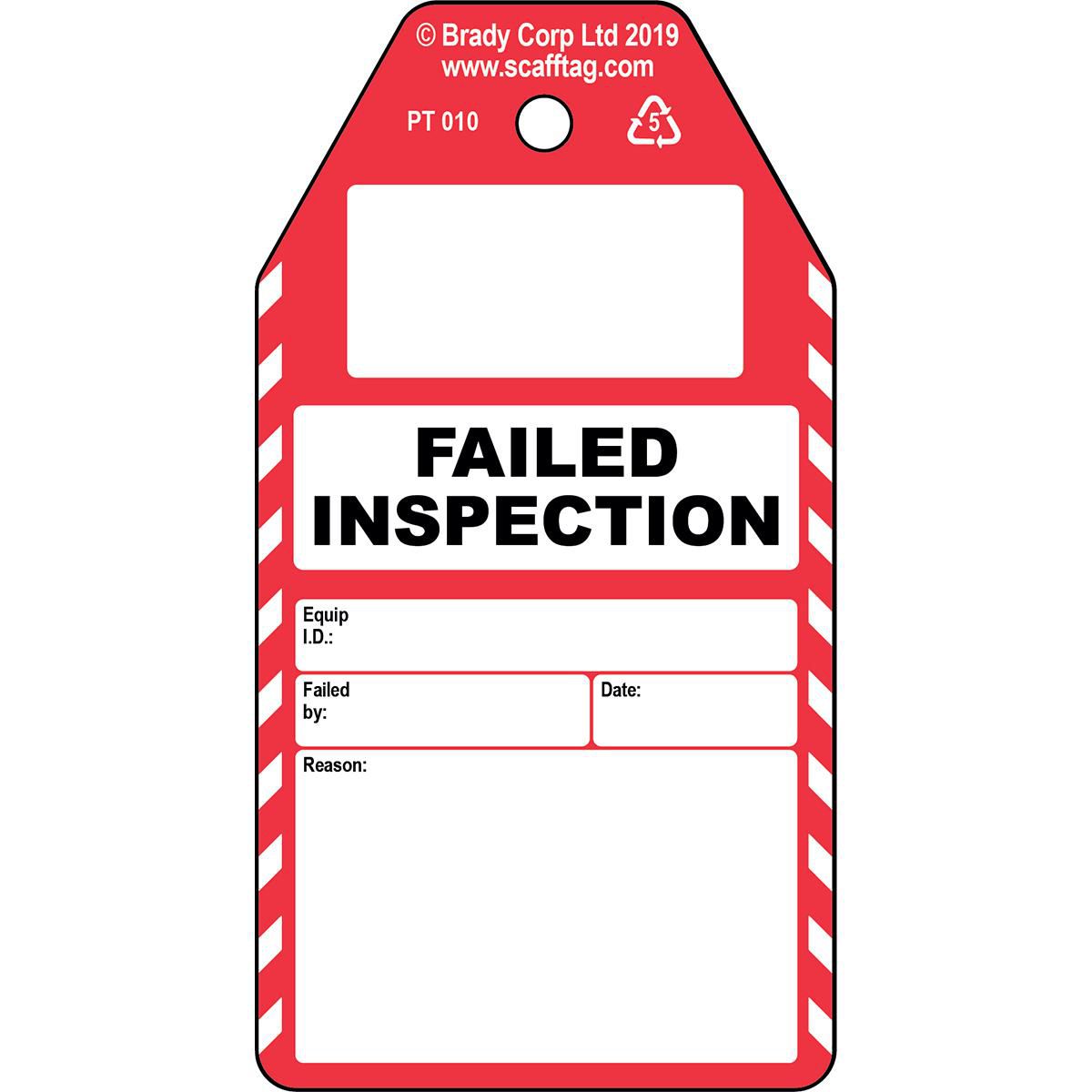 Failed Inspection tag