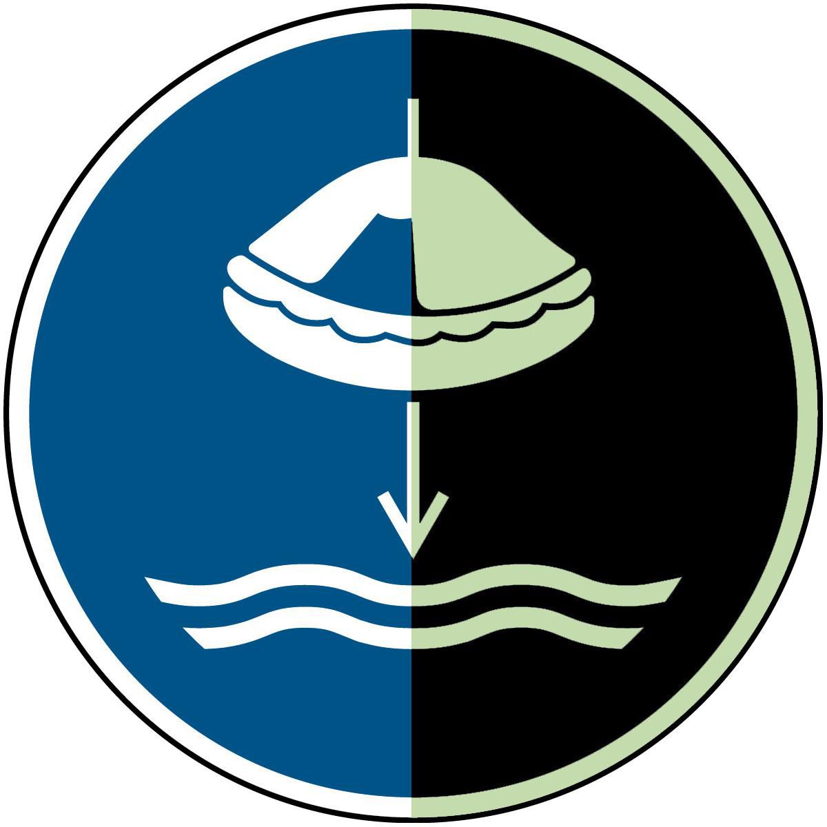 Lower liferaft to the water 
