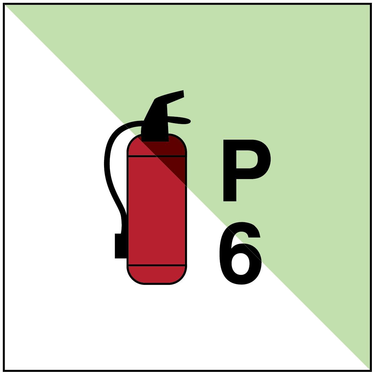 Portable fire extinguisher P6 