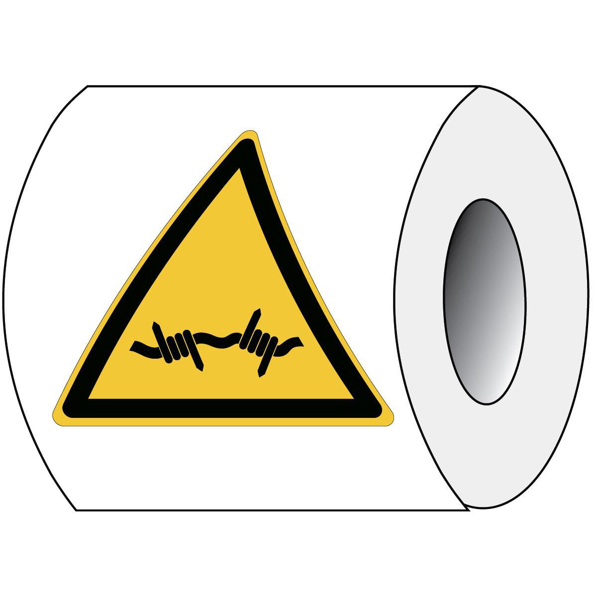 ISO Safety Sign - Barbed wire