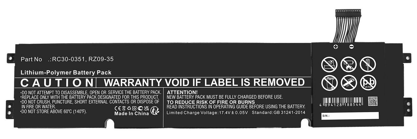 Battery 60.80Wh Li-ion 15.2V 