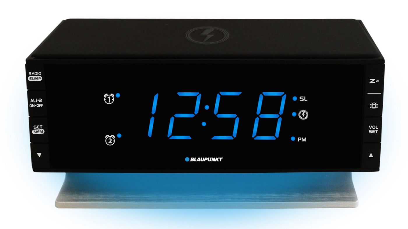 Radio Clock Digital Black