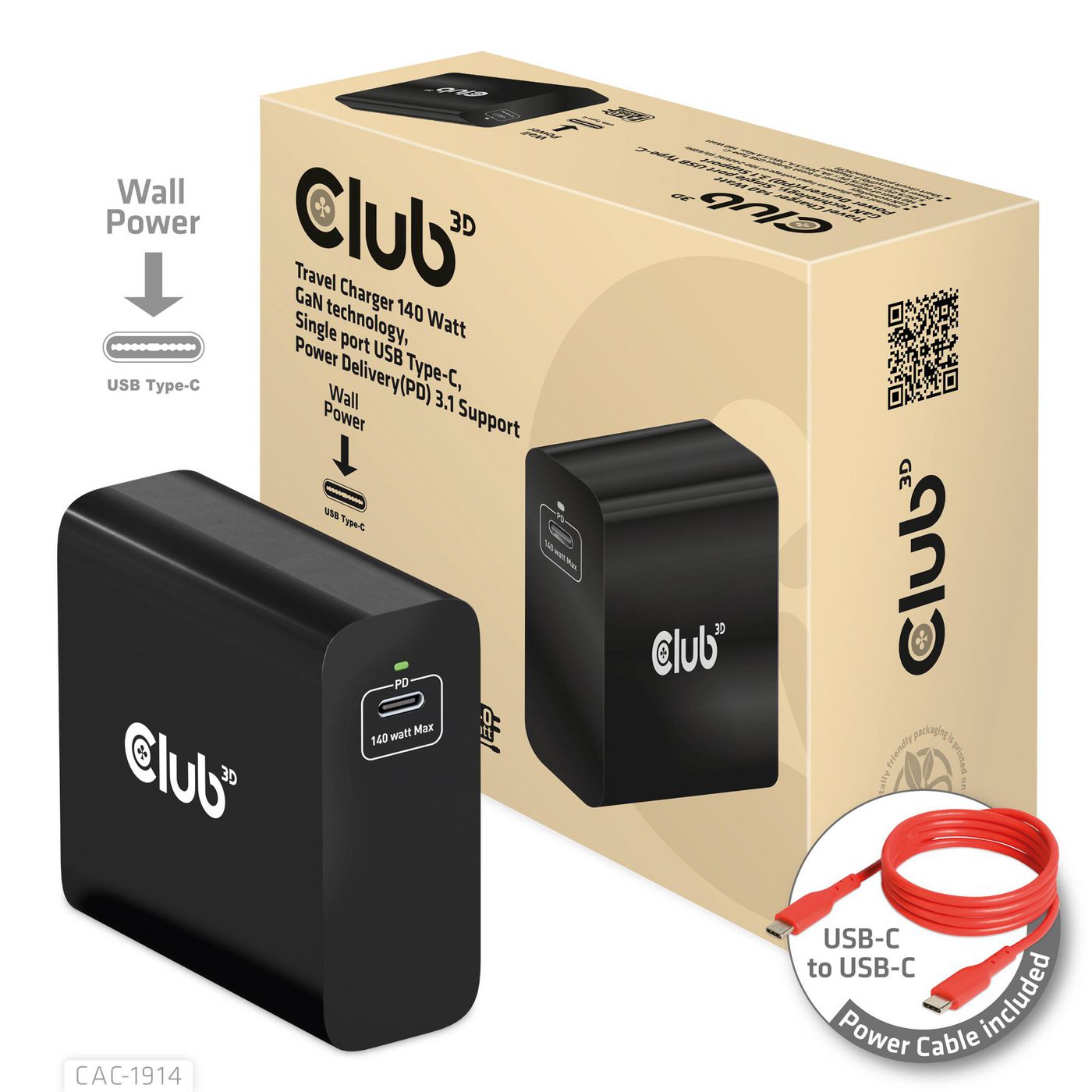 Travel Charger 140 Watt Gan 