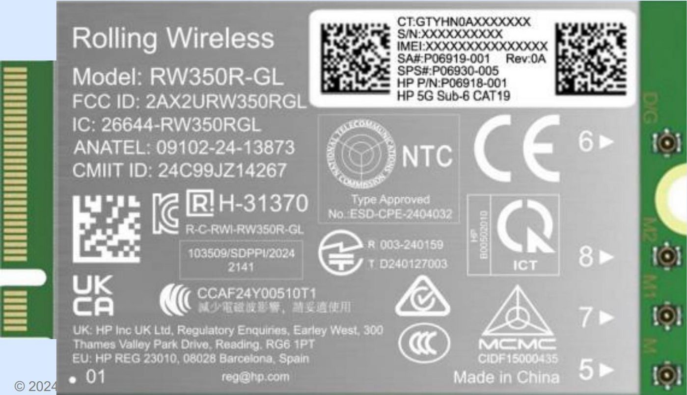 5G Sub-6 Wwan Внутренний