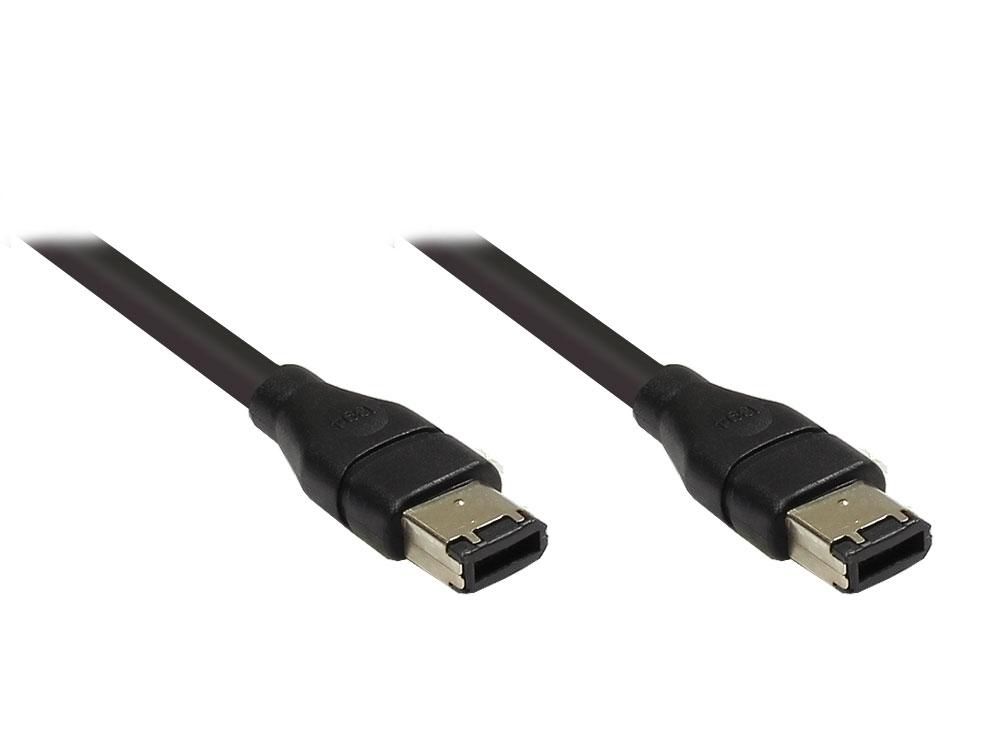 Firewire Cable 2 M 6-P Black