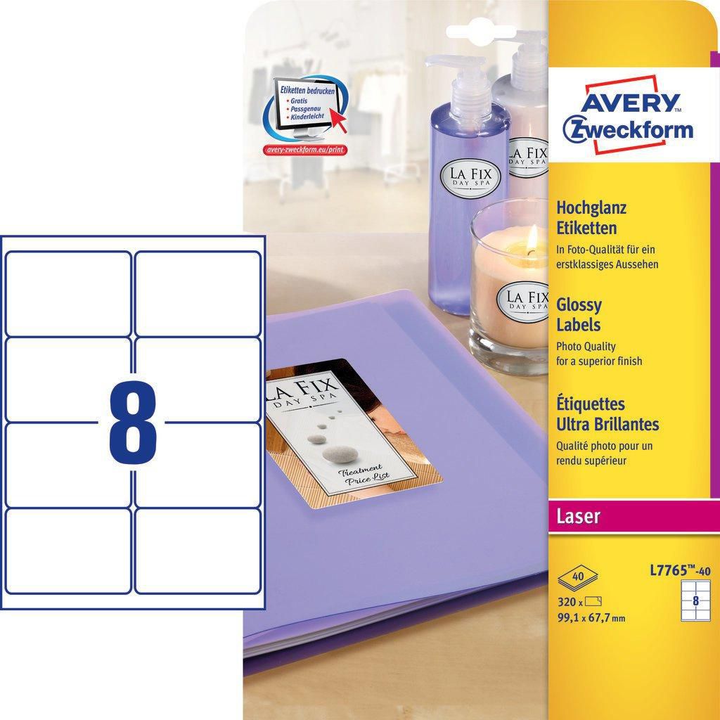 Glossy Colour Laser Labels