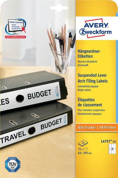 Filing Labels - Suspended 