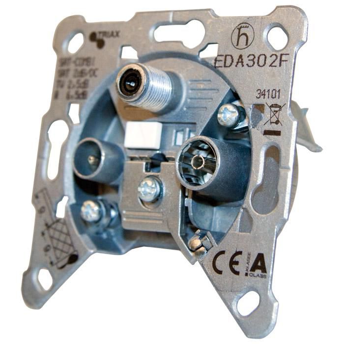 Eda 302 F Socket-Outlet Silver