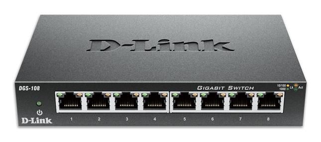 DGS-108/E 8-портовый Gigabit