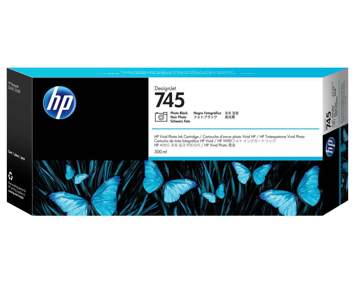 HP 745 300-ML PHOTO BLACK INK CARTRIDGE