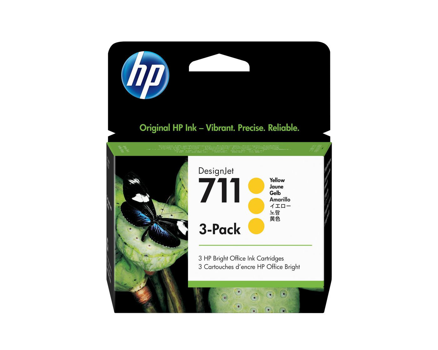 HP 711 3-PACK 29-ML YELLOW INK CARTRIDGE