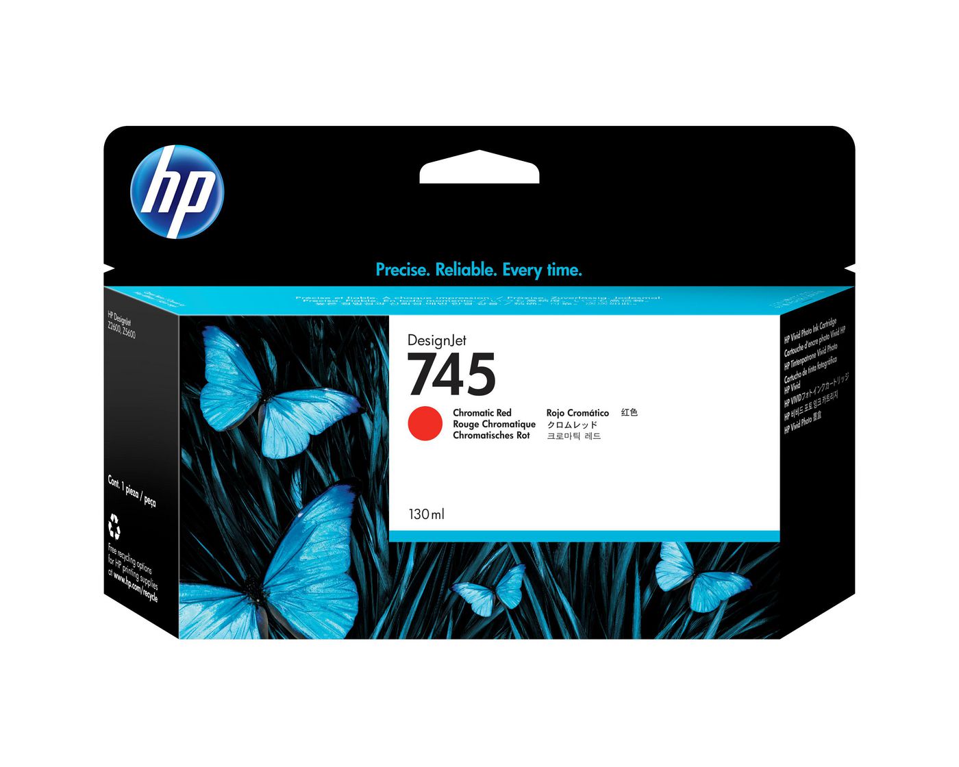 HP 745 130-ML CHRMTC RED INK CARTRIDGE