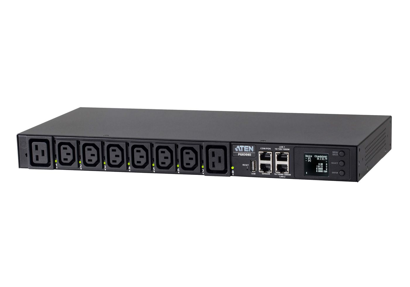 8-Outlet 1U, Metered and 