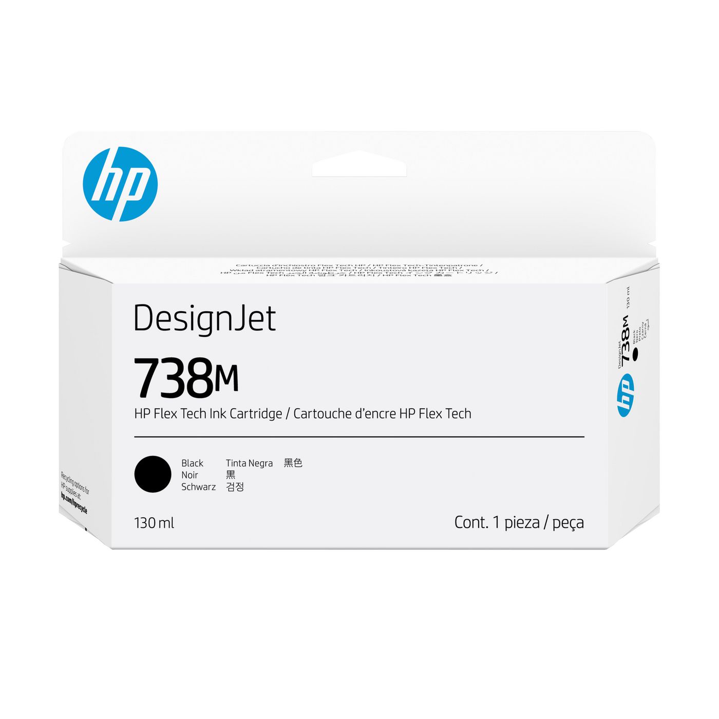 HP 738M 130-ML BLACK DESIGNJET INK CRTG