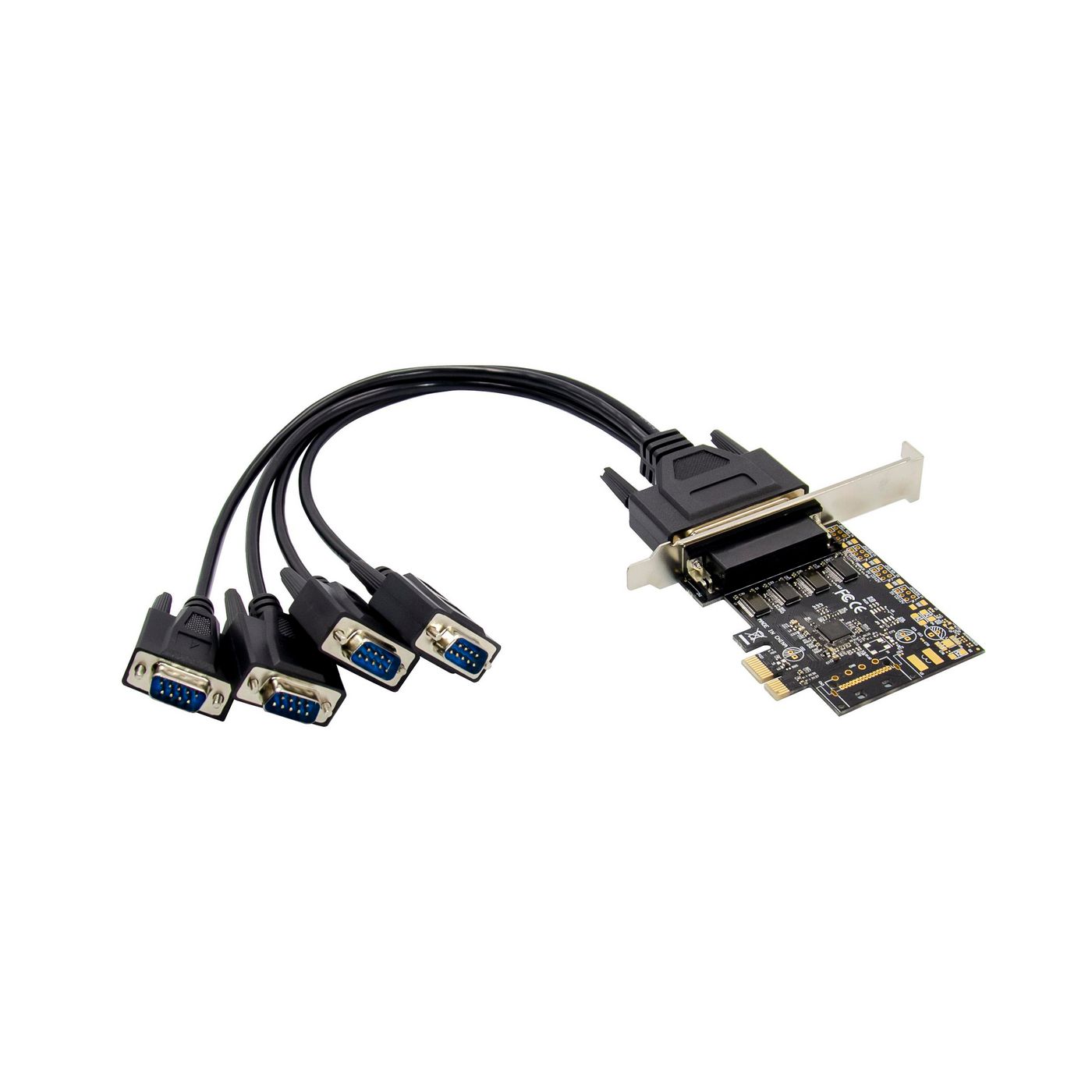 PCIe 4S DB9 RS232 Serial Card