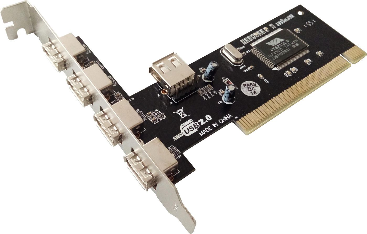 4 + 1 портова карта USB 2.0 PCI