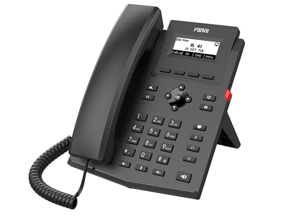 Ip Phone Black 2 Lines Lcd