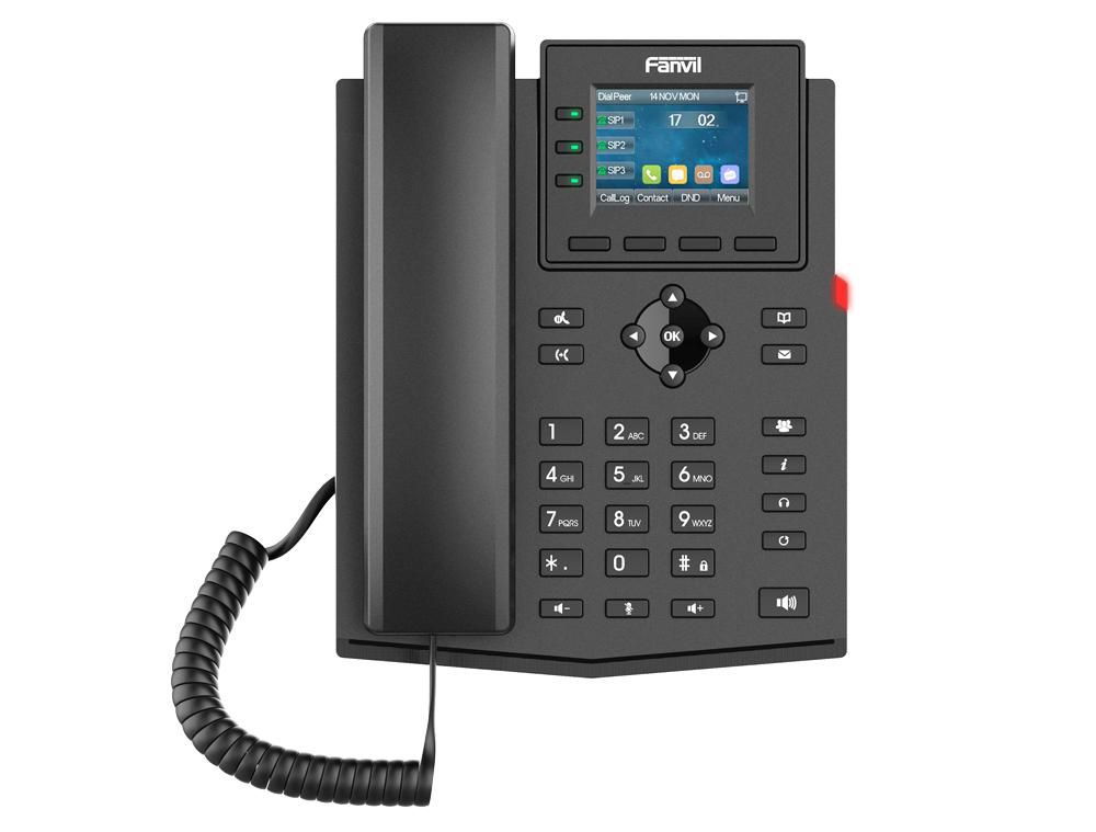 Ip Phone Black 4 Lines Lcd