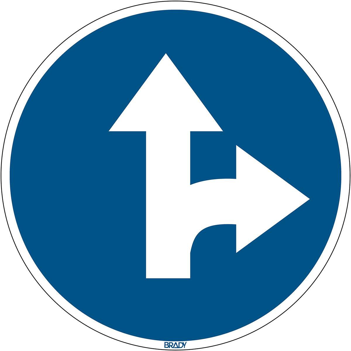 Floor Sign Go straight and