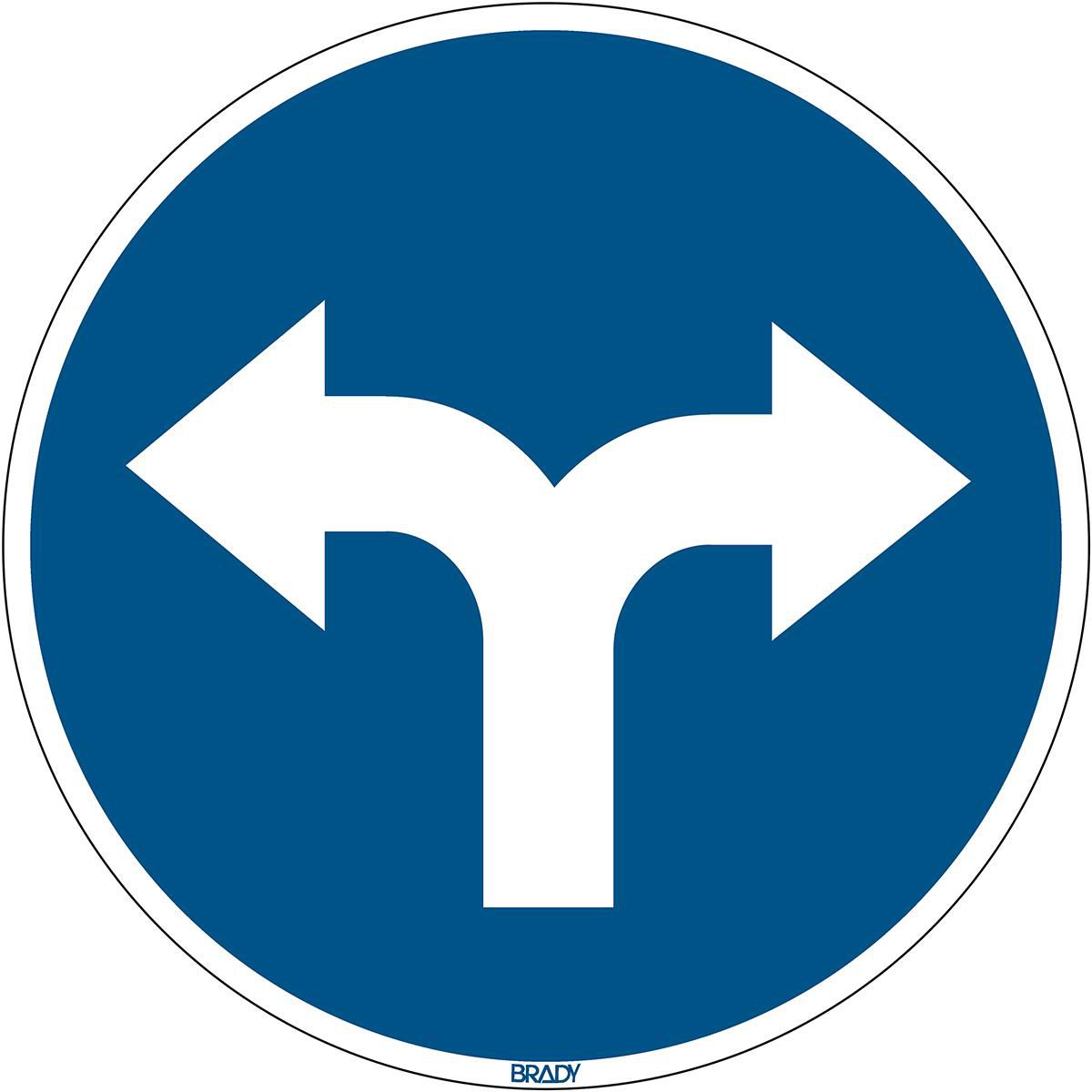 Floor Sign Go left and right