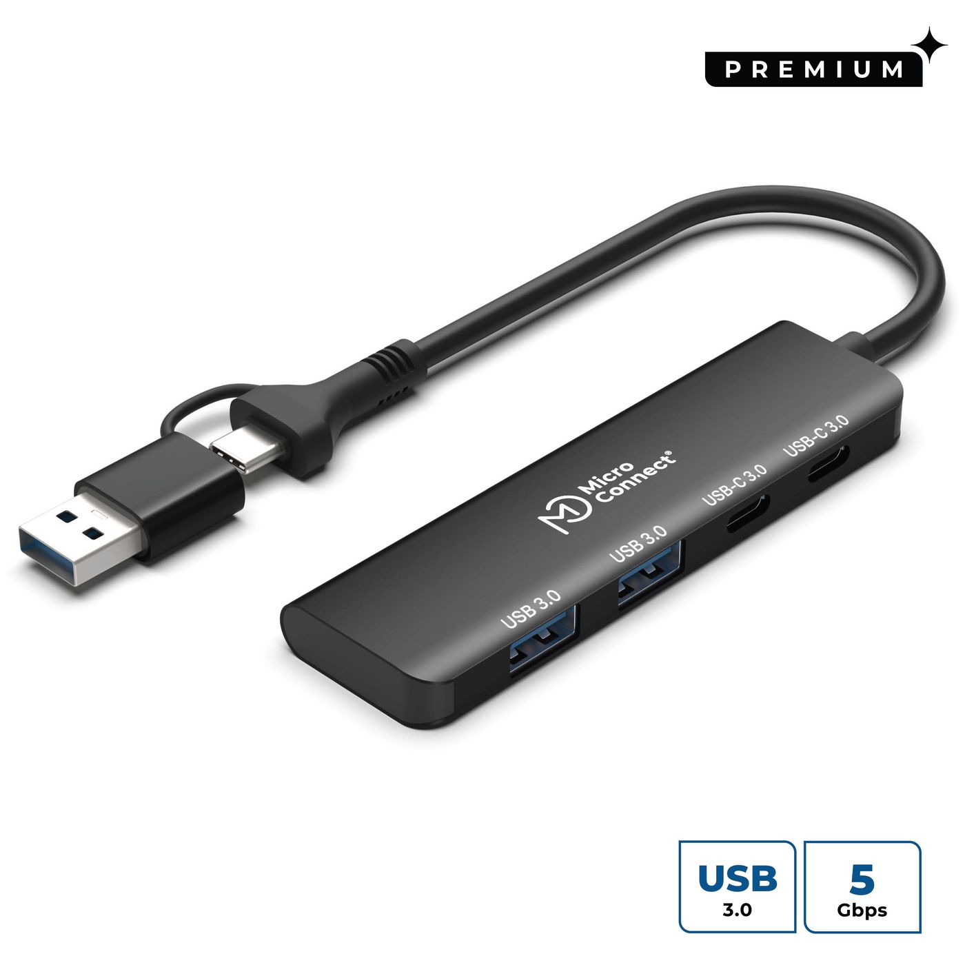 Premium 4-port USB hub 2x