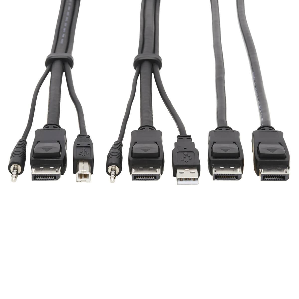 Dual Displayport Kvm Cable 