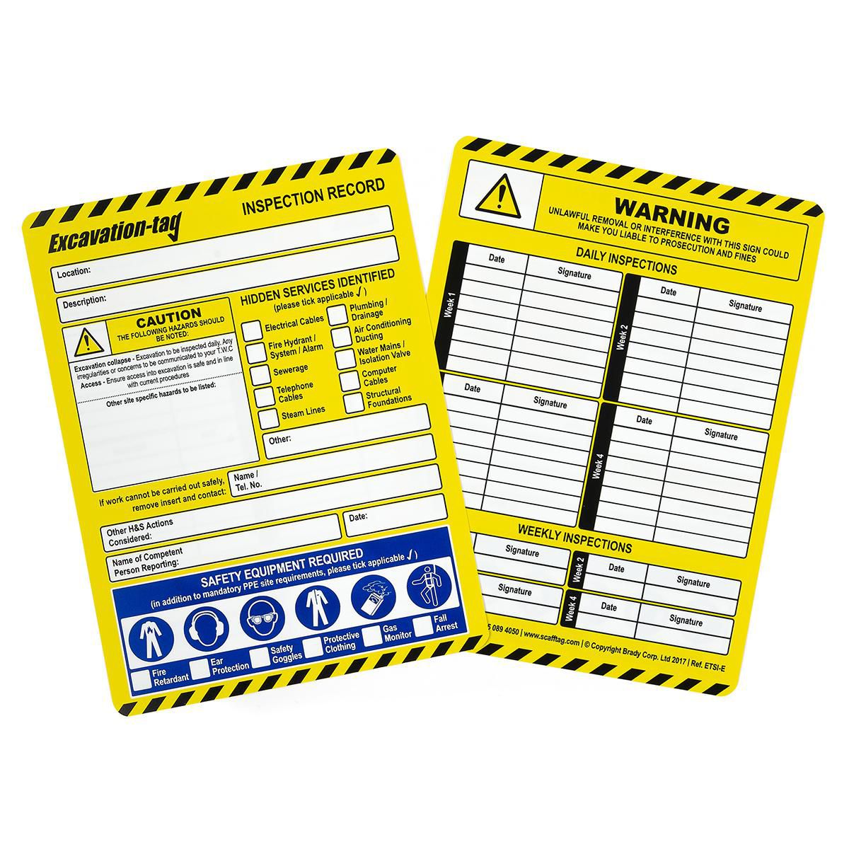Excavation-tag Inserts