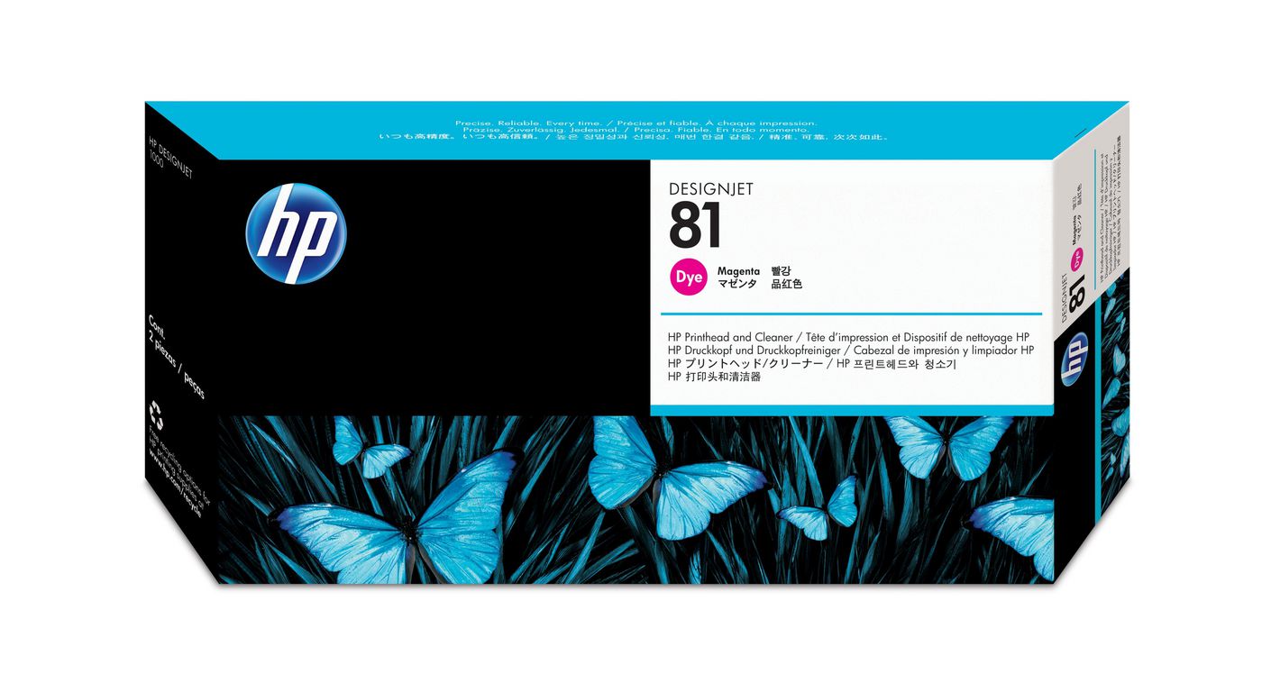 HP 81 MAGENTA DYE PRINTHEAD AND CLEANER