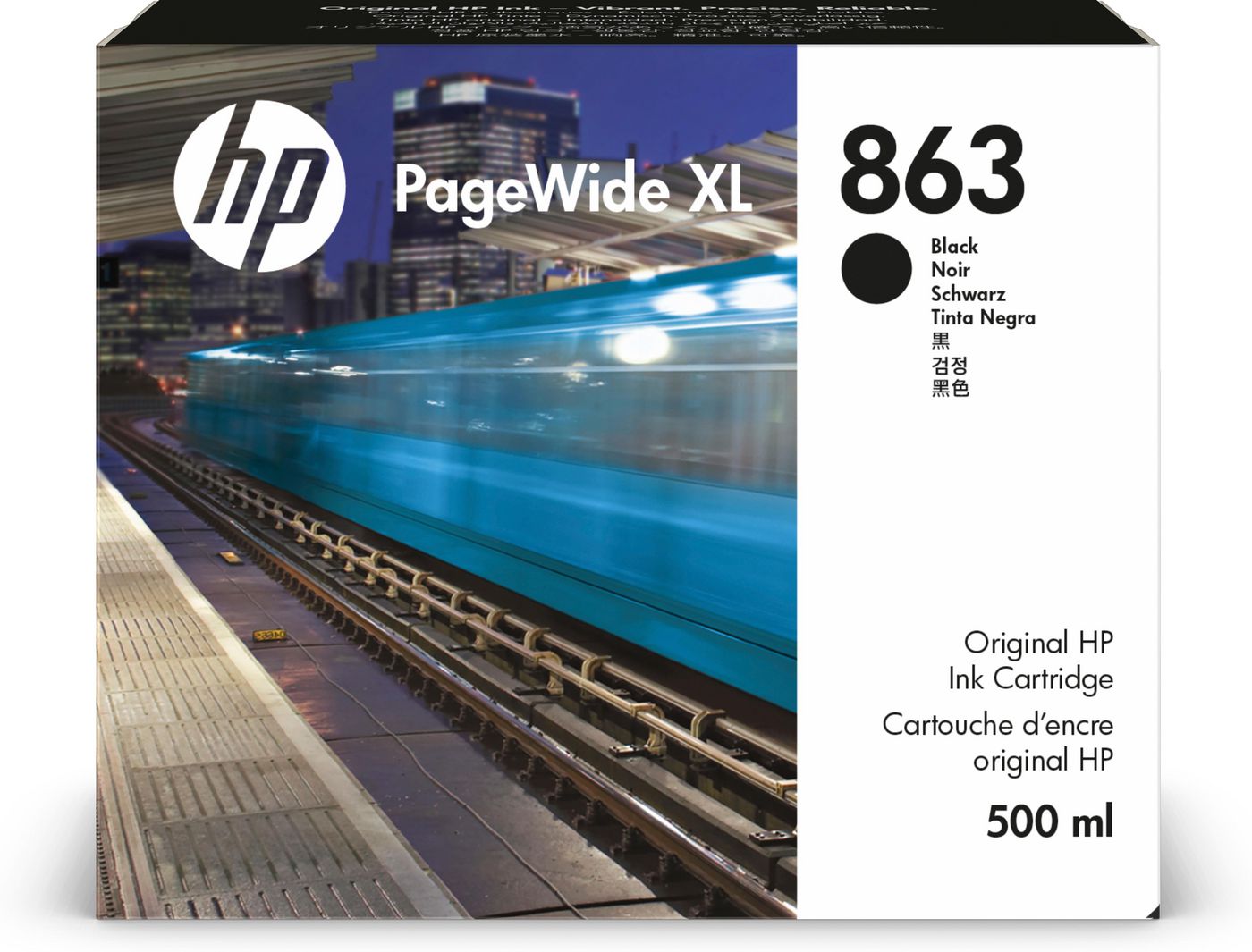 HP 863 500ML BLACK PAGEWIDE XL INK CRTG