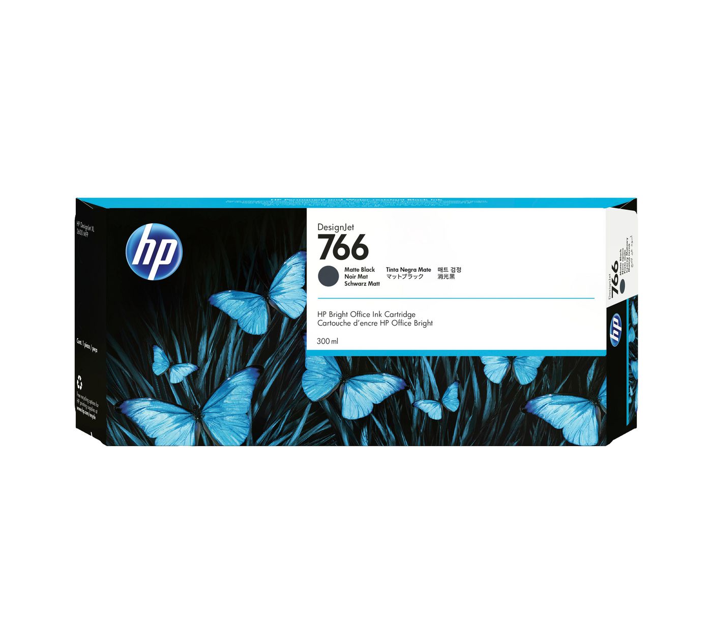 HP 766 300-ML MATTE BLACK INKCRTG