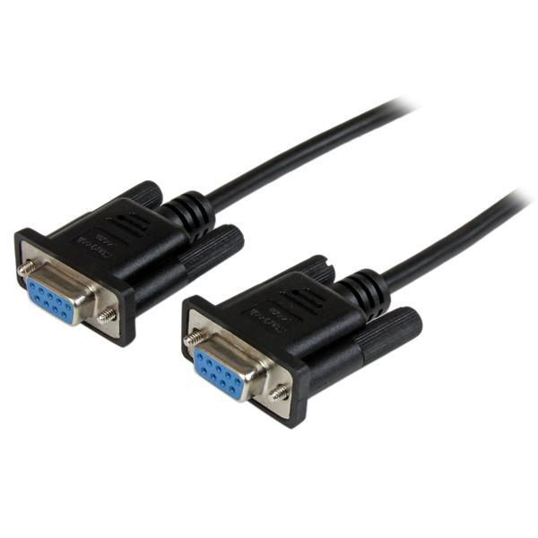 1M BLACK DB9 NULL MODEM CABLE