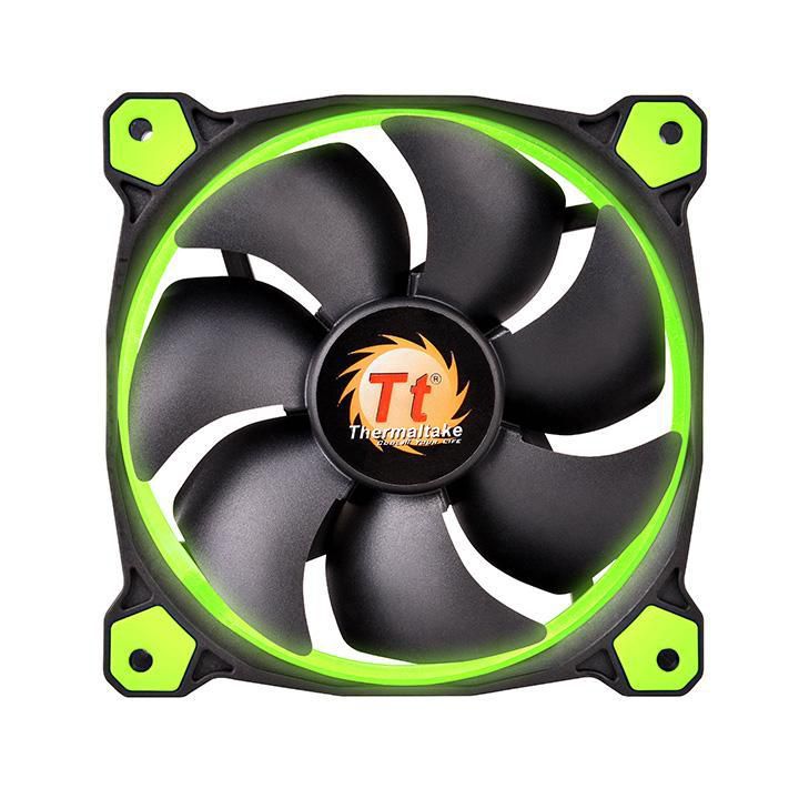 RIING 12 LED GREEN/3 FAN SET