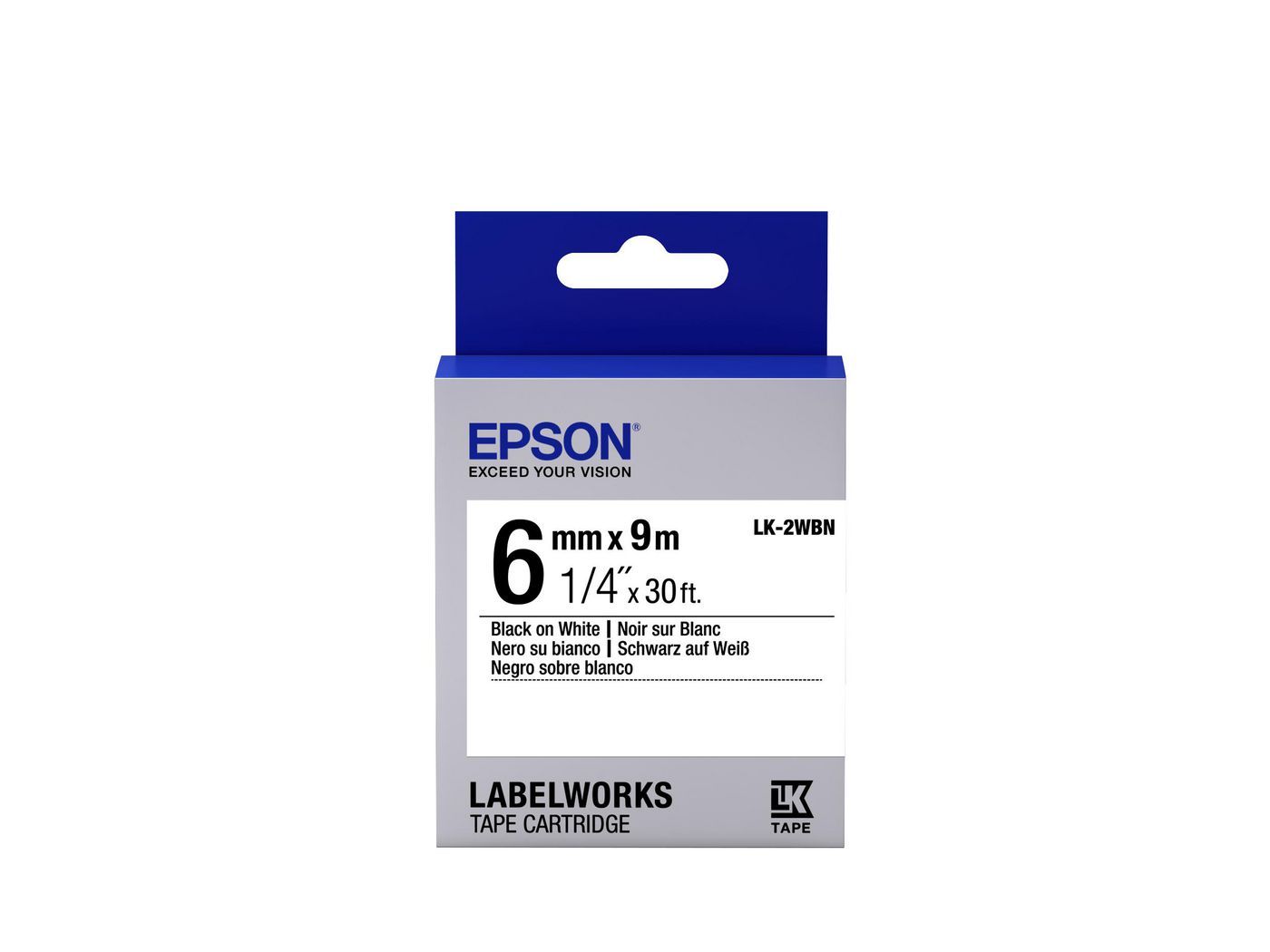 TAPE - LK2WBN STD BLK/WHT 6/9