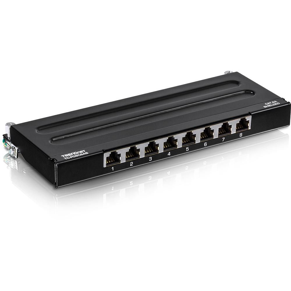 8-Port Cat6a Shielded Wall 