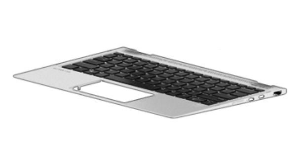 SPS-TOP COVER W/KYBD BL PVCY-EURO