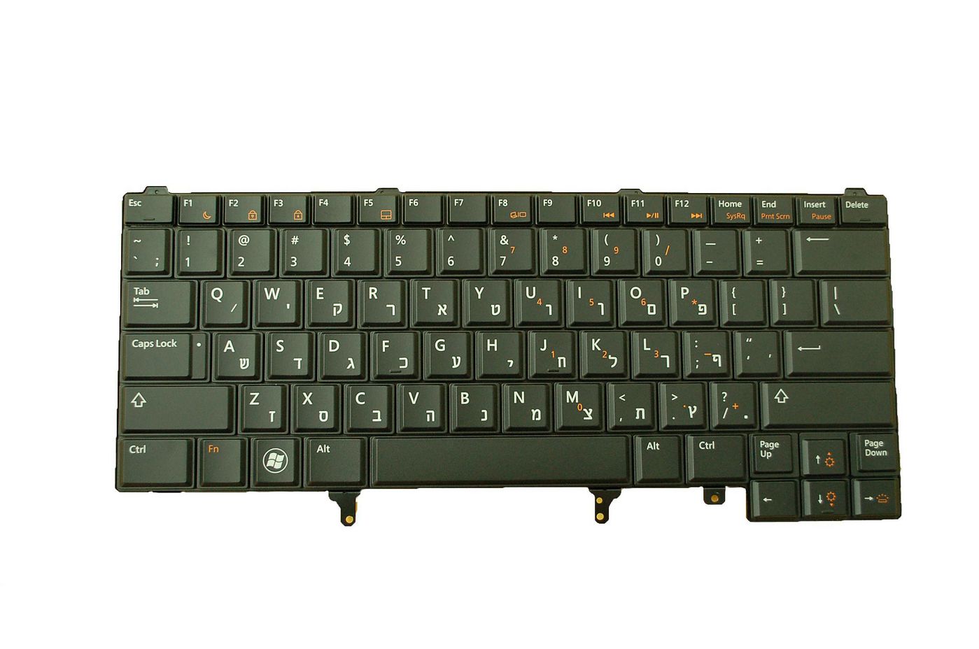 Backlit Hebrew layout 