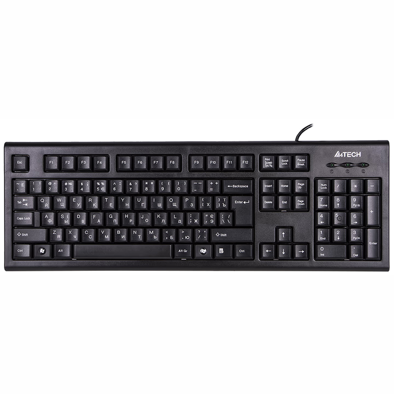Клавіатура USB, чорна A4Tech (KR-85 USB)
