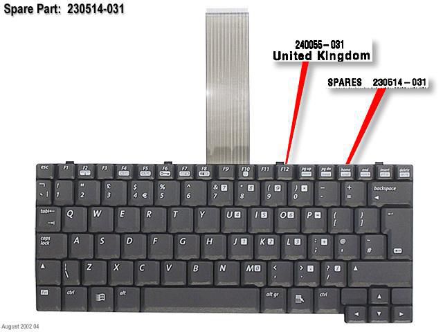 Keyboard, UK W/O POINTSTICK