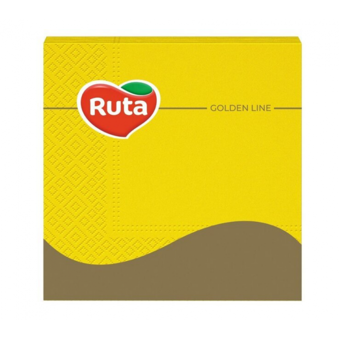 Серветки 33х33, 20 арк, 3 шари, жовті Ruta (58769087)
