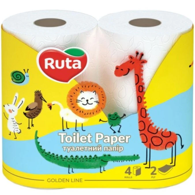 Папір туалетний Kids 4 рулони, 2 шари Ruta (58770283)