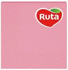 Серветки 33х33, 20 арк, 3 шари, світло-рожеві Ruta (58770358)