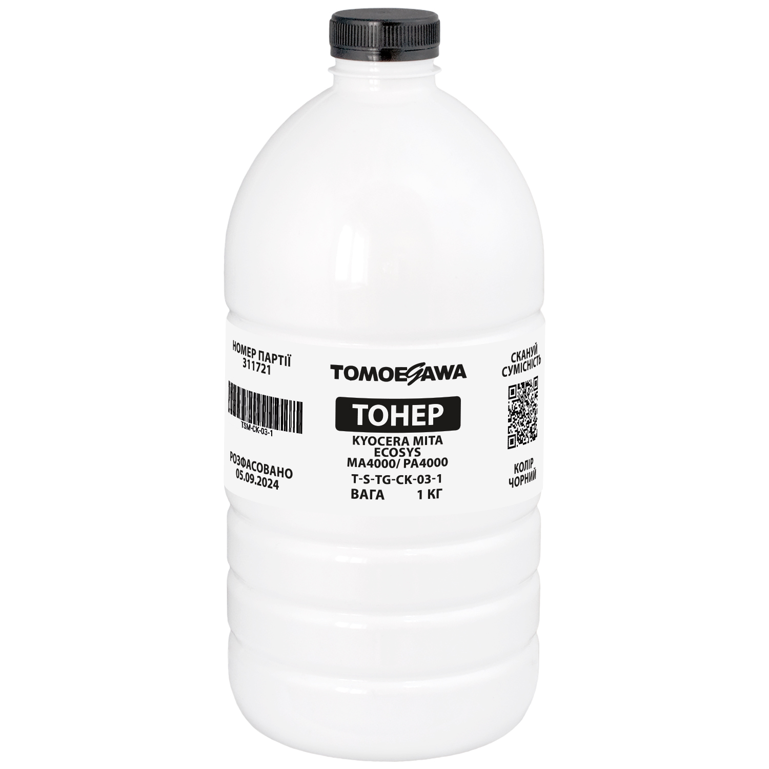 Тонер Kyocera Mita Ecosys MA4000/PA4000 флакон, 1 кг Tomoegawa (TSM-CK-03-1)