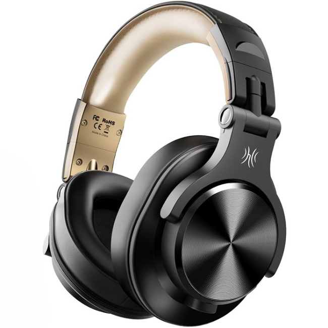 Гарнітура OneOdio Fusion A70, Bluetooth+3,5мм/6,35мм, Black Gold